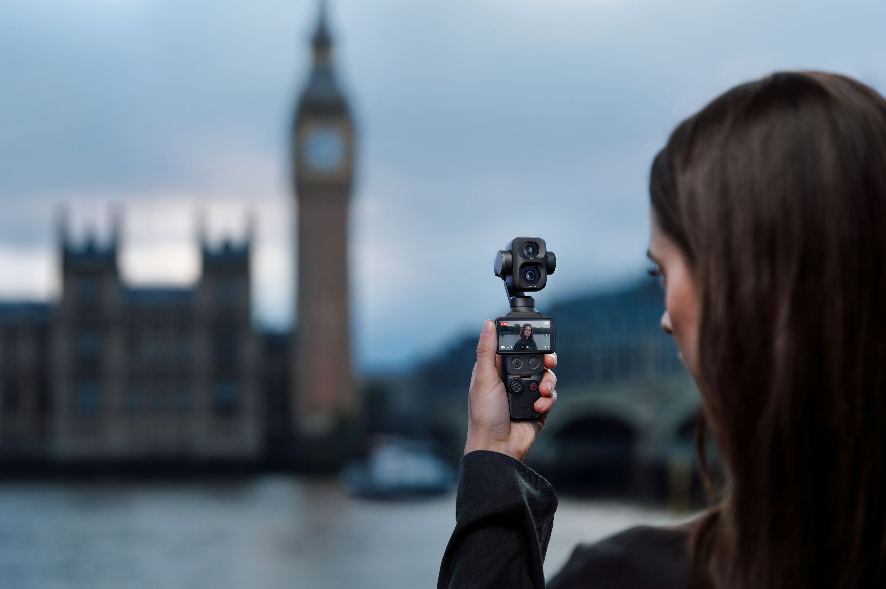 DJI Osmo Pocket 4P Vlog Combo Handheld Gimbal Camera, 1" CMOS, 4K/240fps, Dual Lens, 103GB Storage, Black