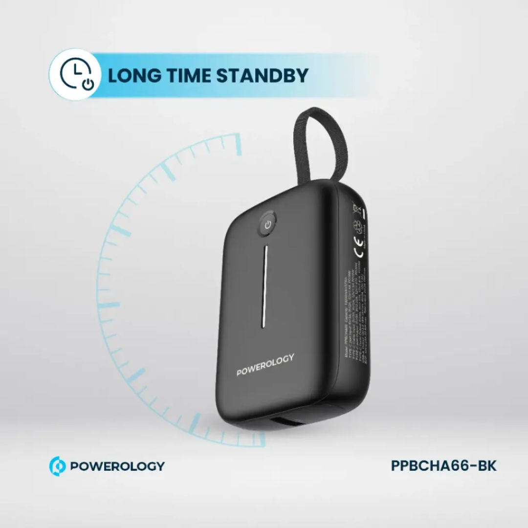 Powerology 10000mAh Power Bank, Compact and Portable