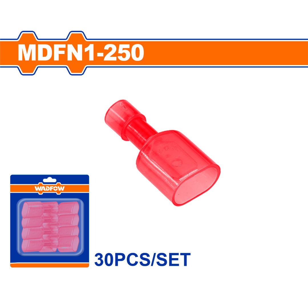 WADFOW Insulated Terminal Connector Sets, Brass + PA Electrical Crimp Terminals, 30 Pieces