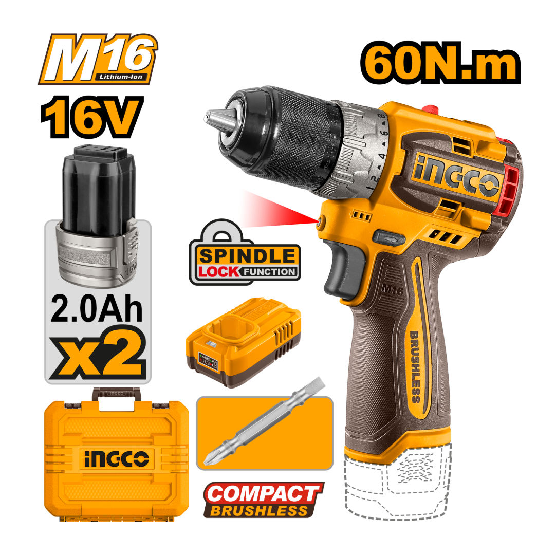 INGCO Compact Brushless Cordless Drill