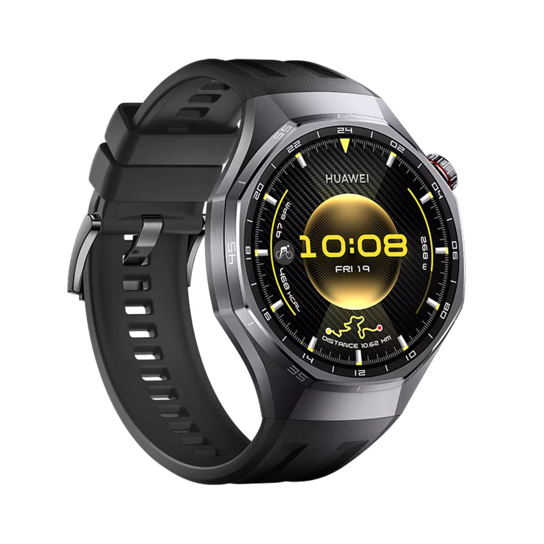 Huawei Watch GT 6 Pro 46mm Smartwatch, Fluoroelastomer Strap, 1.47-inch AMOLED Display, Titanium Alloy Case, Black