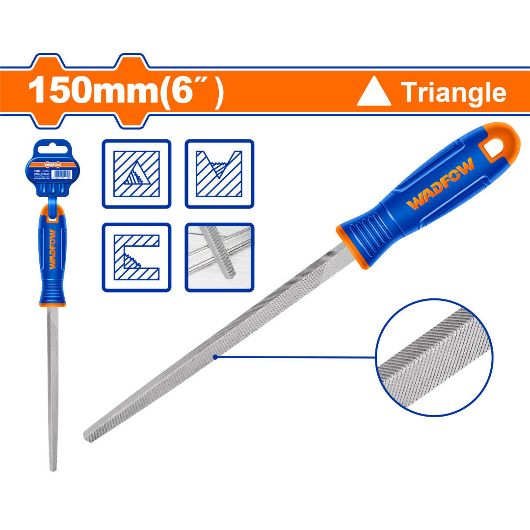 WADFOW Triangle Steel File, T12 Steel, Ergonomic Handle