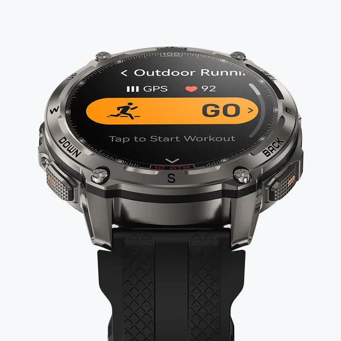 ساعة KOSPET TANK T4 الذكية المتينة المزودة بنظام GPS وشاشة AMOLED، وميزة الاتصال عبر البلوتوث، وخرائط تعمل دون اتصال بالإنترنت، ومقاومة للماء حتى عمق 100 متر