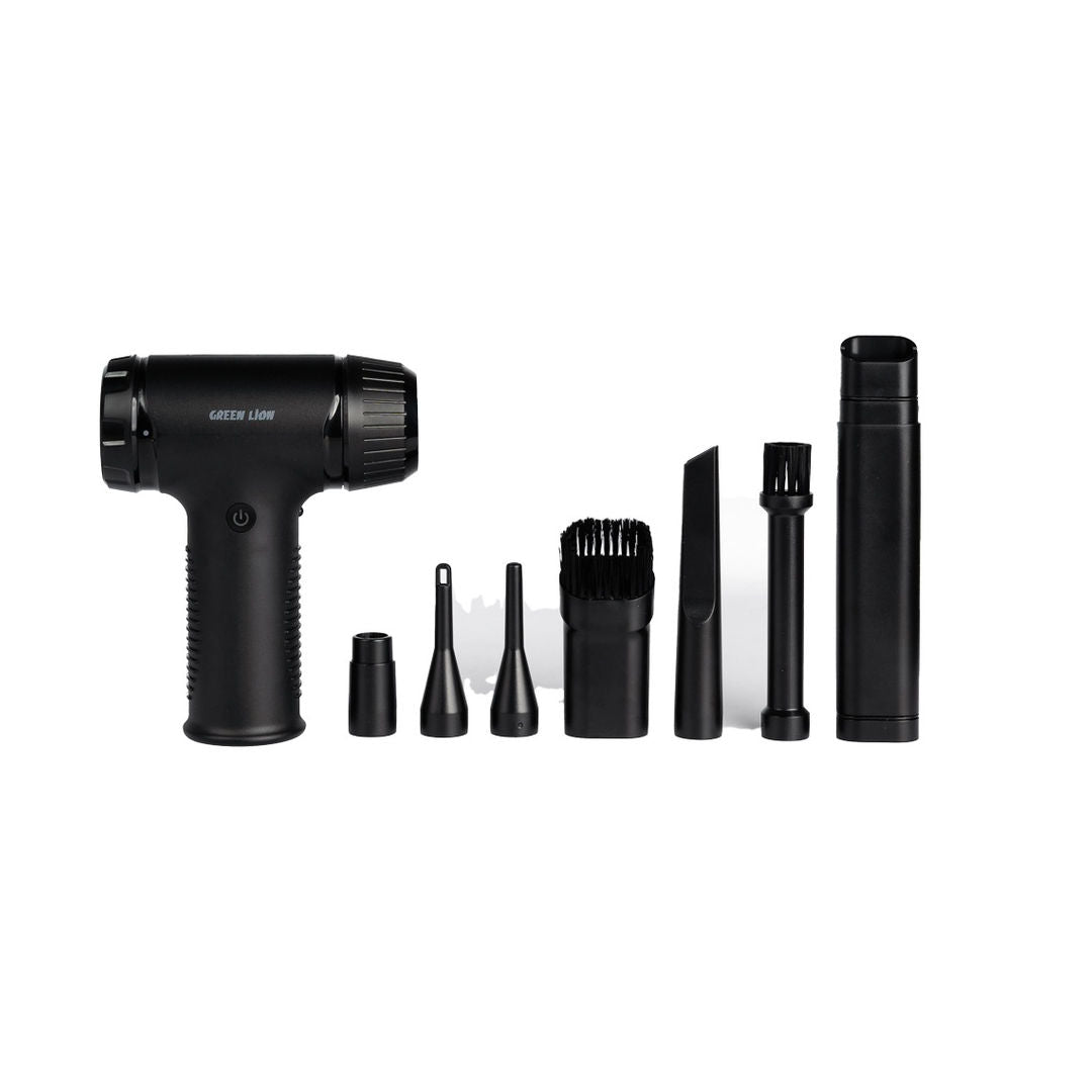 Green Lion 2 in 1 Wireless Vacuum Cleaner & Dust Blower 55W, Cordless Portable Handheld Cleaner, Black