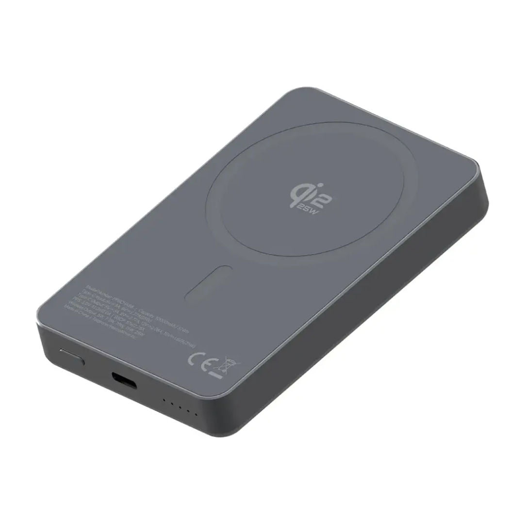 Powerology Blanc25 10000mAh MagSafe Power Bank, Gray