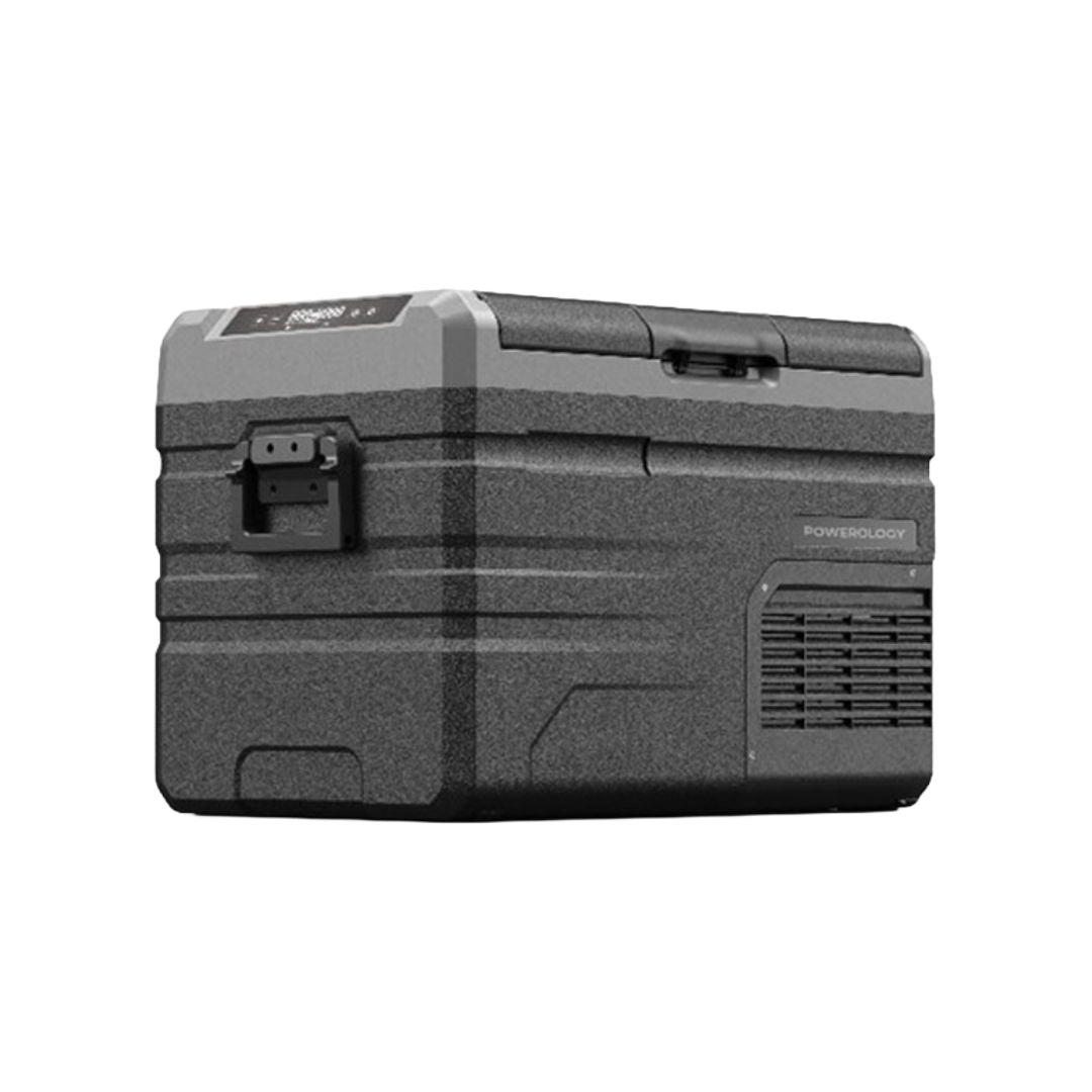 Powerology Small Dual Compartment Fridge and Freezer, Gray