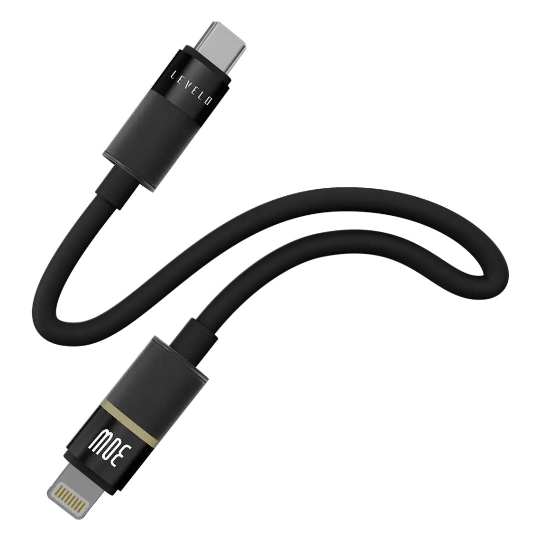 Levelo Luno Type C to Lightning Cable 1m PD 30W, Black
