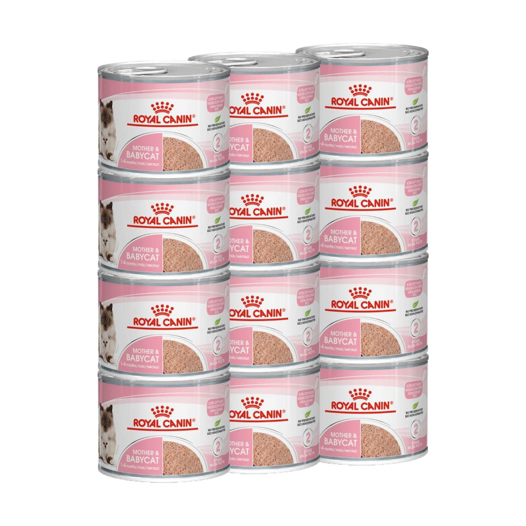 Royal Canin Feline Health Nutrition Ultra Soft Mousse Wet Cat Food Cans, 12x195gm