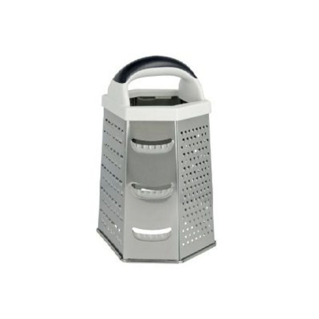 Metaltex 6-Sided Grater, Stainless Steel, 24cm