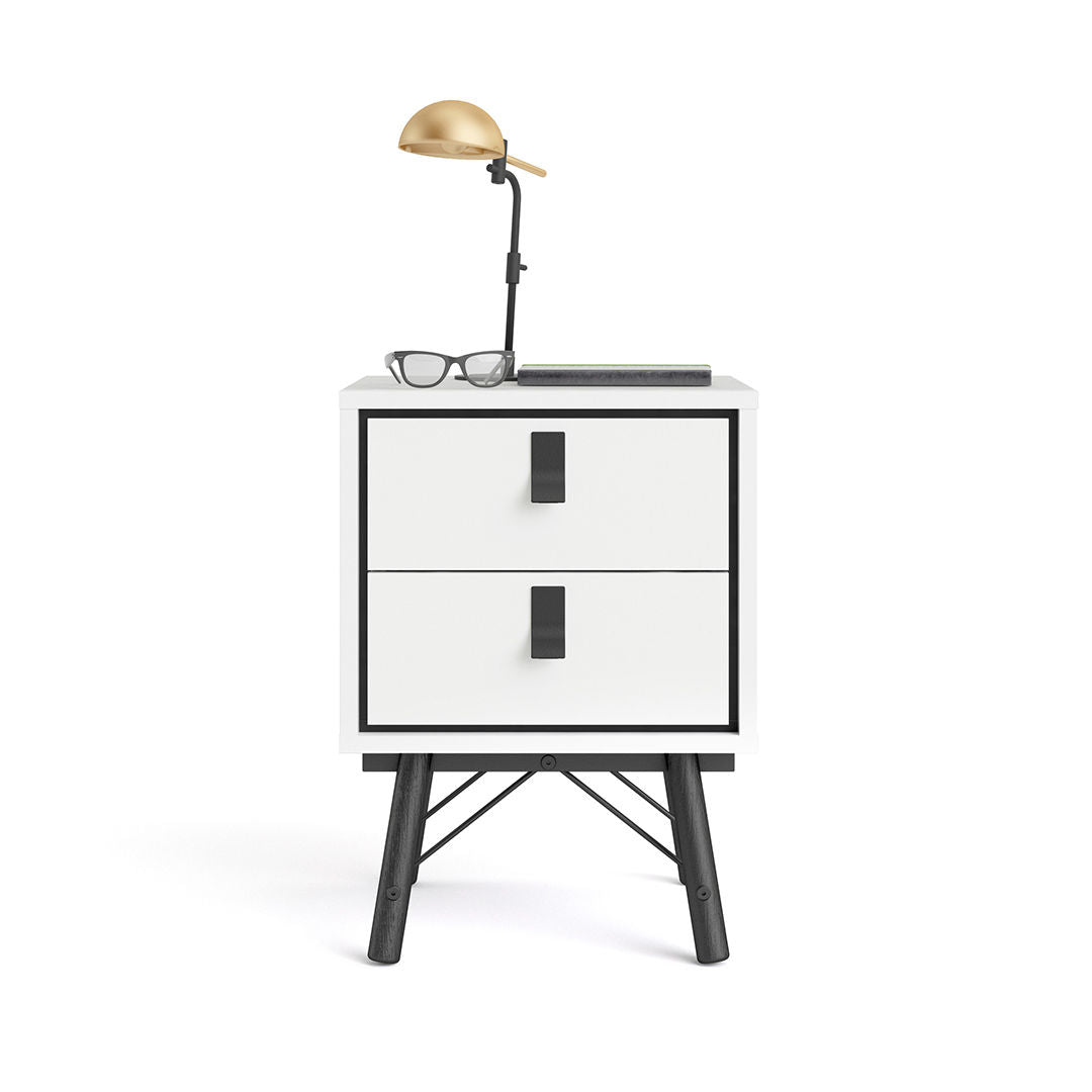 Ry Night Stand, Matt White Finish