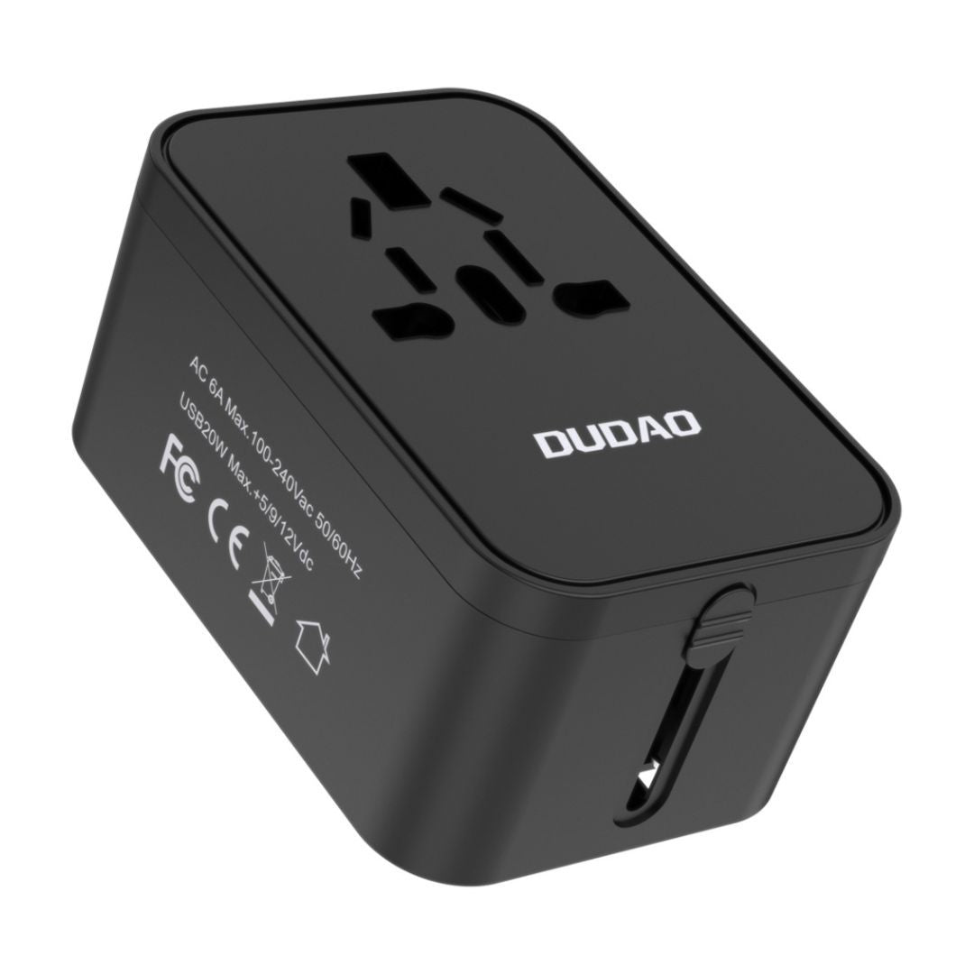 DUDAO A71 Multi-Port Fast Charging Universal Travel Charger PD20W, Black