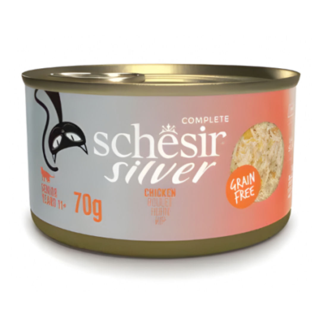 Schesir Silver Senior Cat Wholefood Wet Cat Food, 70gm