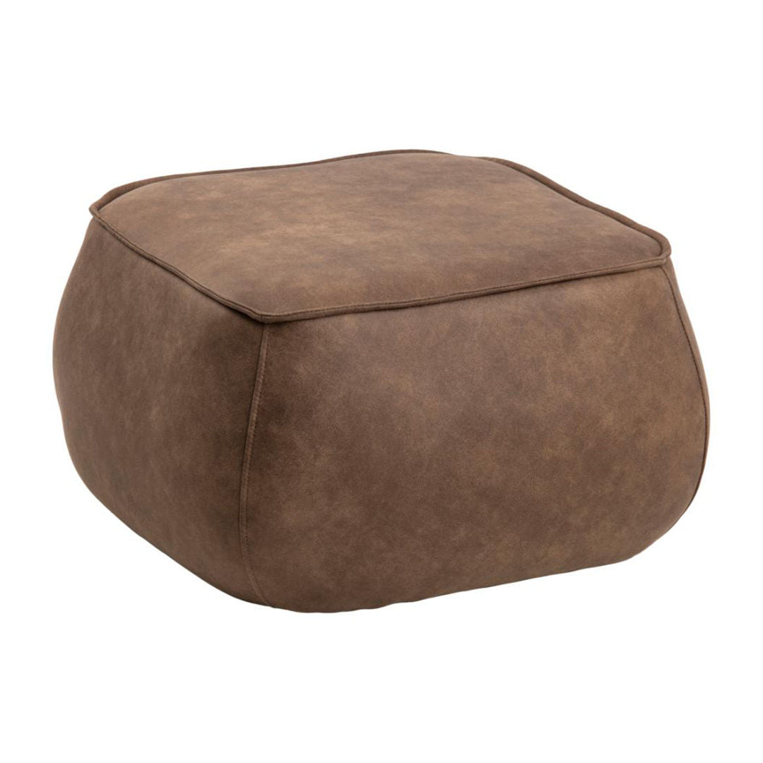 Mie Ottoman Preston Fabric, Light Brown
