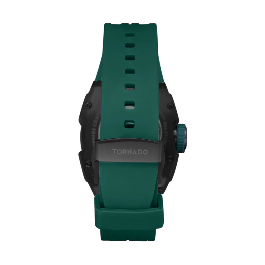 Tornado Men's Automatic Black Dial Watch, T24302-Bshb