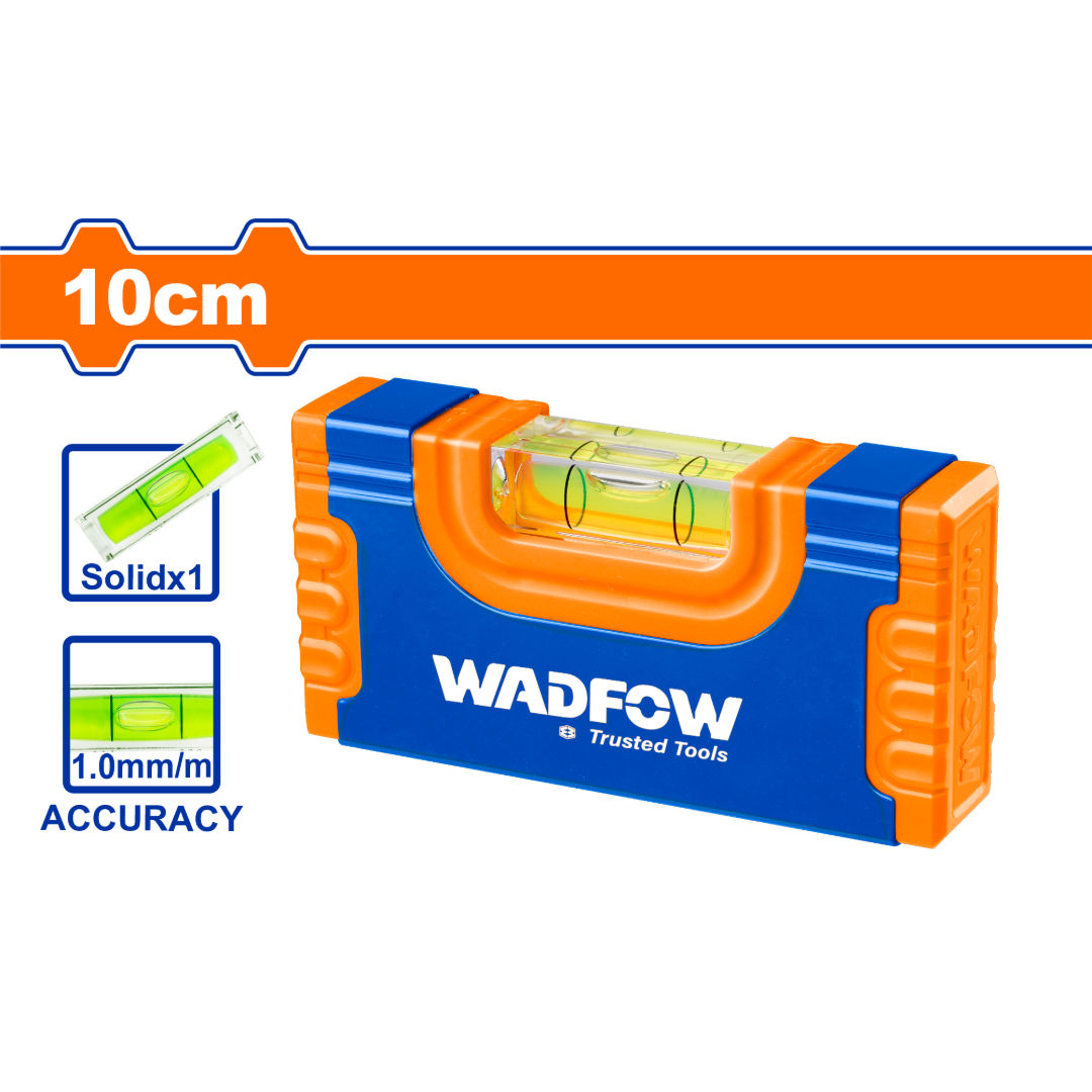 مستوى يدوي WADFOW 10 سم، مستوى دقيق صغير، قارورة أكريليك مقاومة للصدمات، دقة 1 مم/م، تصميم مدمج