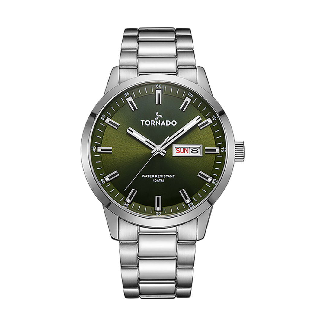 TORNADO Men's Analog Stainless Steel Wrist Watch, T23001 Seires
