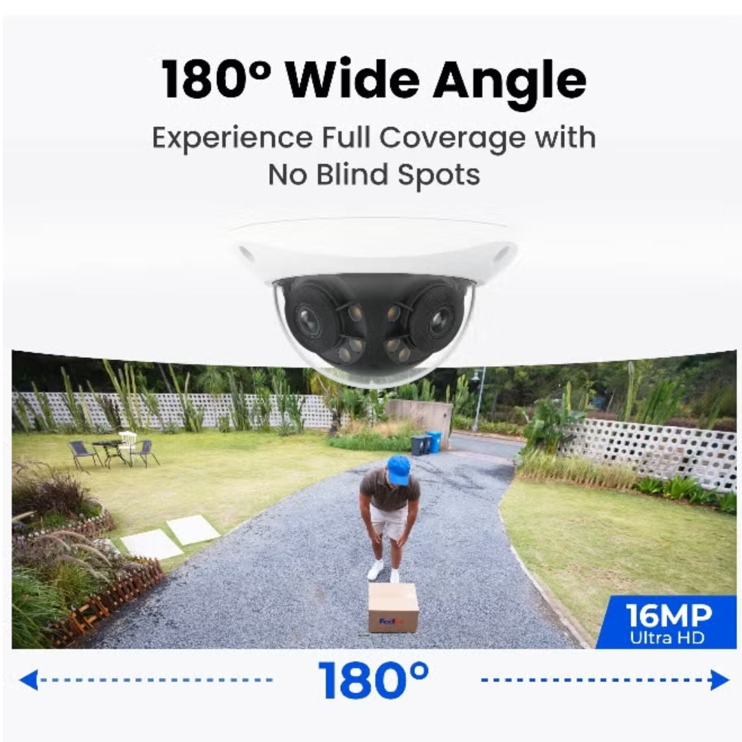Reolink Duo 2V PoE 4K 8MP Dual-Lens Security Camera-180° Panoramic View, PCDUOB4K03