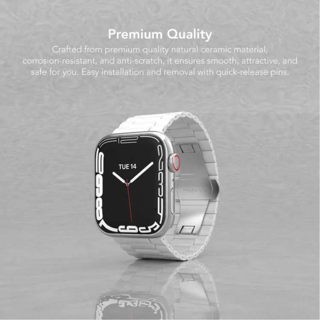 Levelo Nocturne Three Strain Ceramic Watch Strap For Apple Watch, 38/40/41 mm