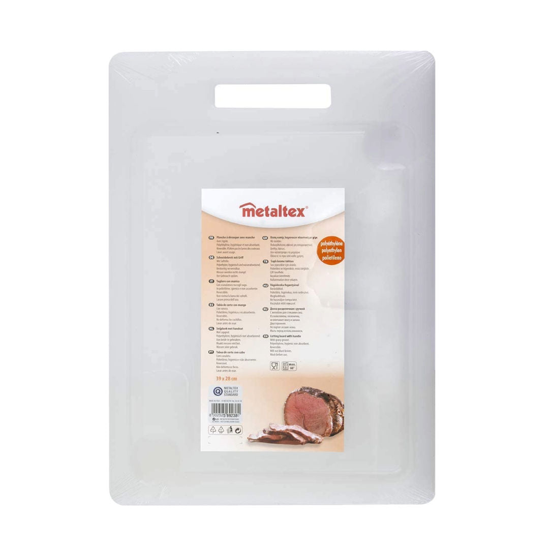 Metaltex Pre-Cut Chopping Board, 28x39x1cm