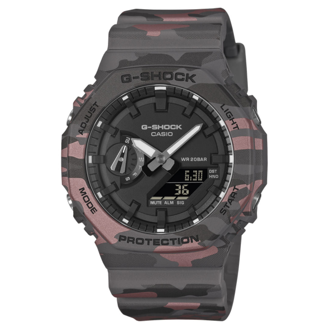 ساعة كاسيو G-Shock التناظرية-الرقمية من سلسلة 2100، طراز GA-2100CM