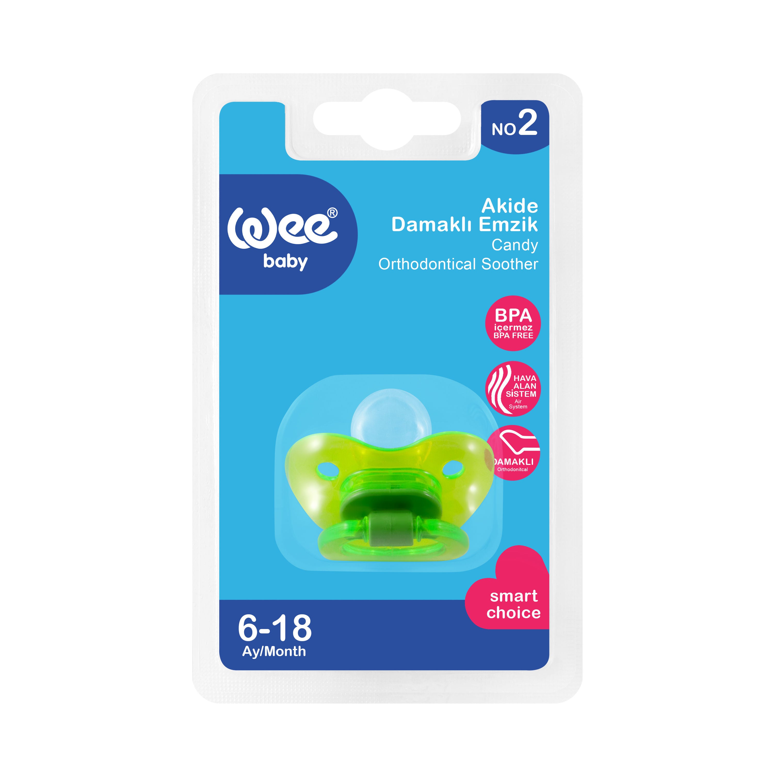 Weebaby Silicone Activate Pacifier Anatomic No.2, Code 112