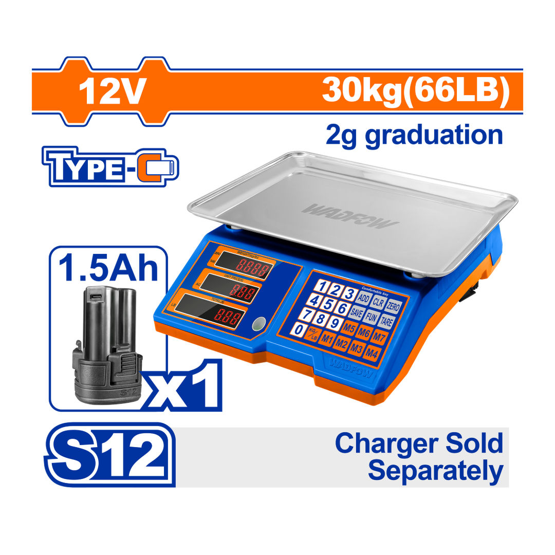 WADFOW Cordless Scale, 12V