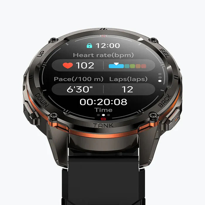 KOSPET Tank T3 Ultra 2 GPS Smartwatch with 1.43” AMOLED Display, Bluetooth Calling, Military Grade & 5ATM Waterproof