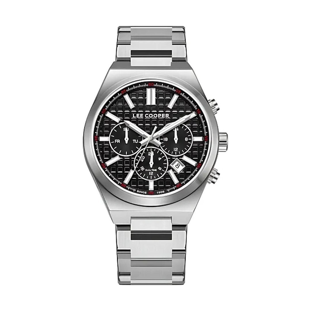 Lee Cooper Men Multi Function Black Dial Watch, LC08084.350