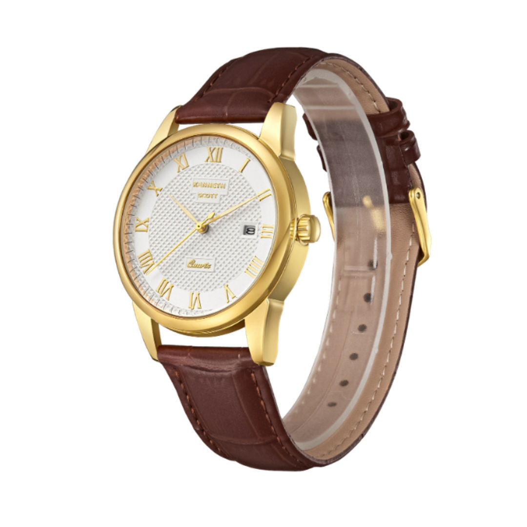 Kenneth Scott Quartz Men’s Watch with Stainless Steel Strap, K23030 Series