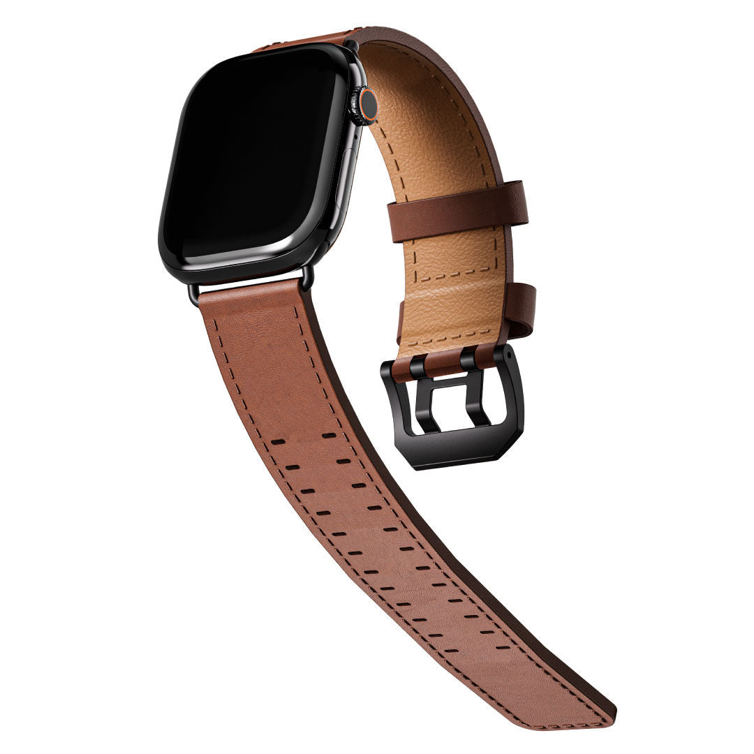 Blupebble Apple Watch Strap Series 11 Orlen Series for 42/41/38mm, Brown