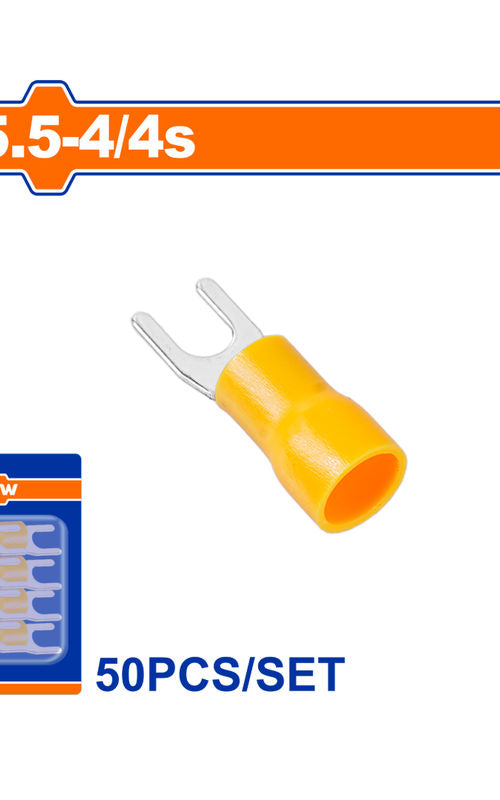 WADFOW Insulated Electrical Terminal Connector Sets, 50 Piece Wire Crimp Terminals, Color Coded, Blister Packed