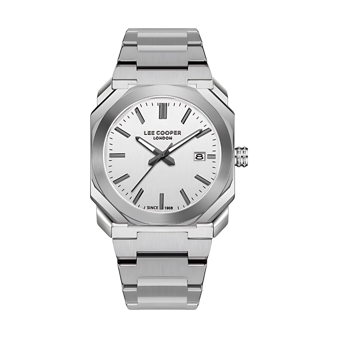 Lee Cooper Men's Analog Silver Dial Watch, LC08185.330