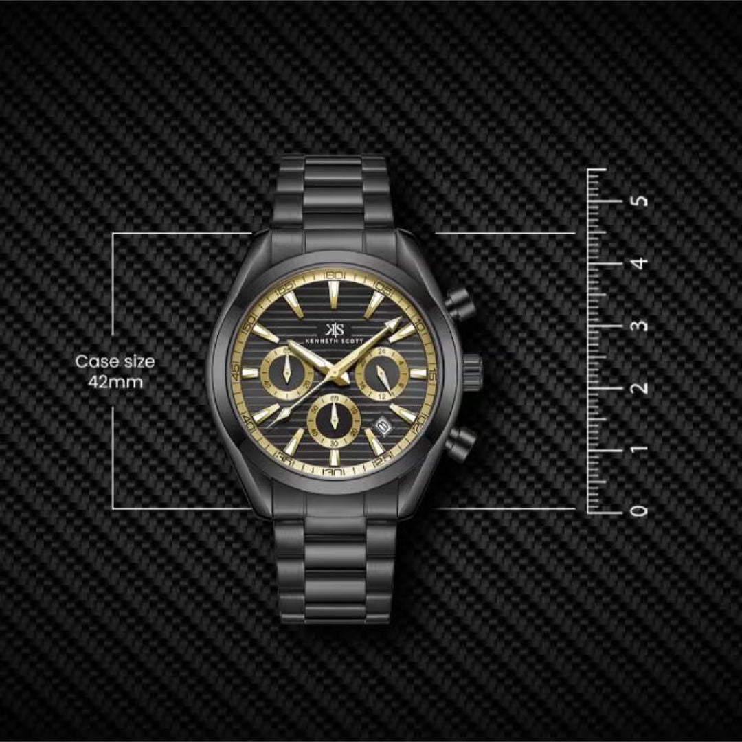 KENNETH SCOTT Men's Chronograph & Multi-Function Analog Watch, K23150-BBBBG Series