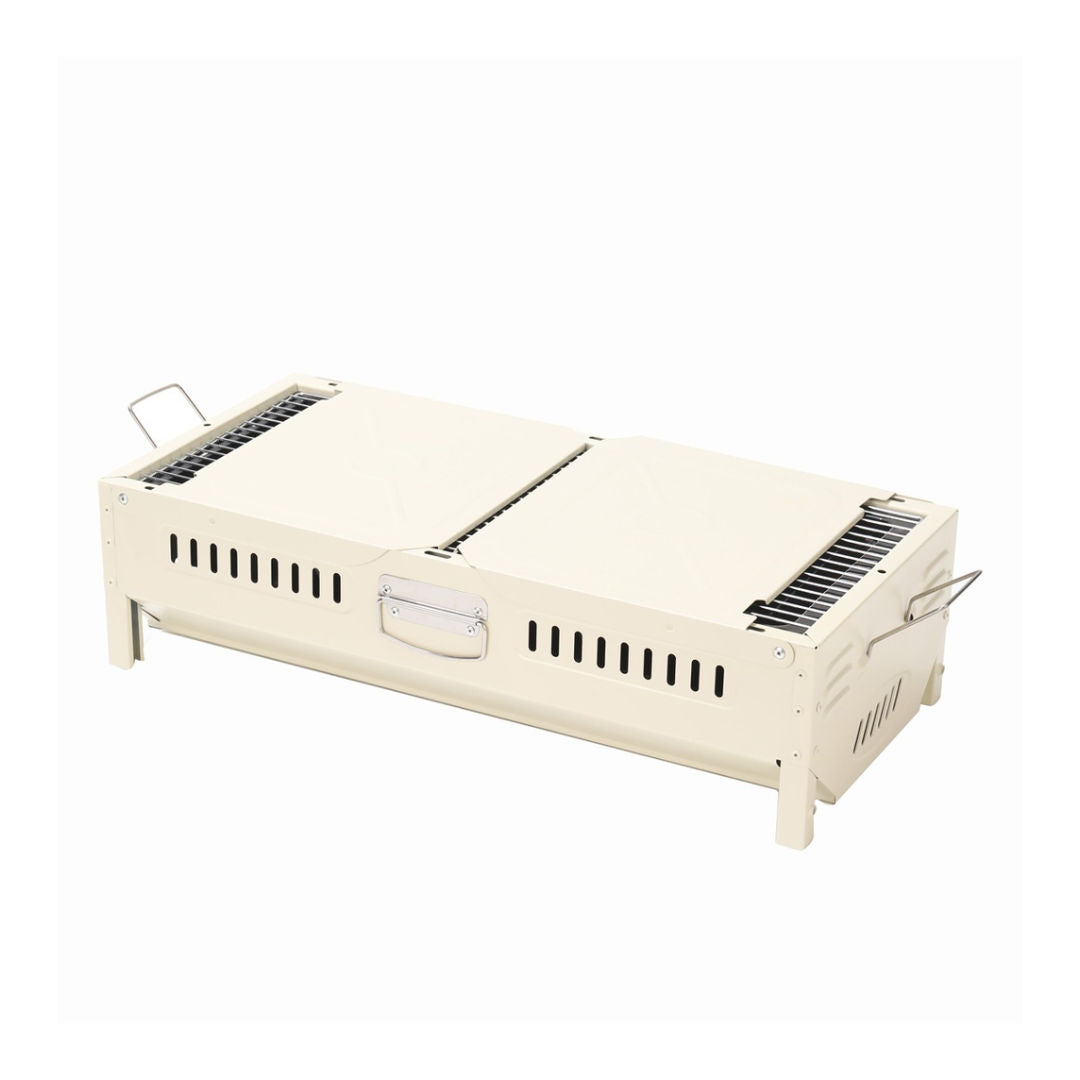 Porodo Lifestyle Camping Portable Charcoal Grill/Carbon Oven, White