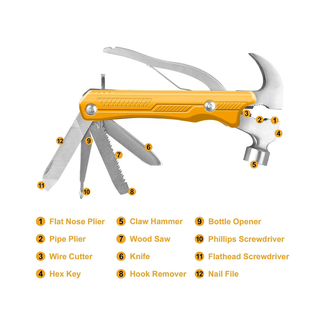 INGCO Multi-Function Hammer, 12-In-1