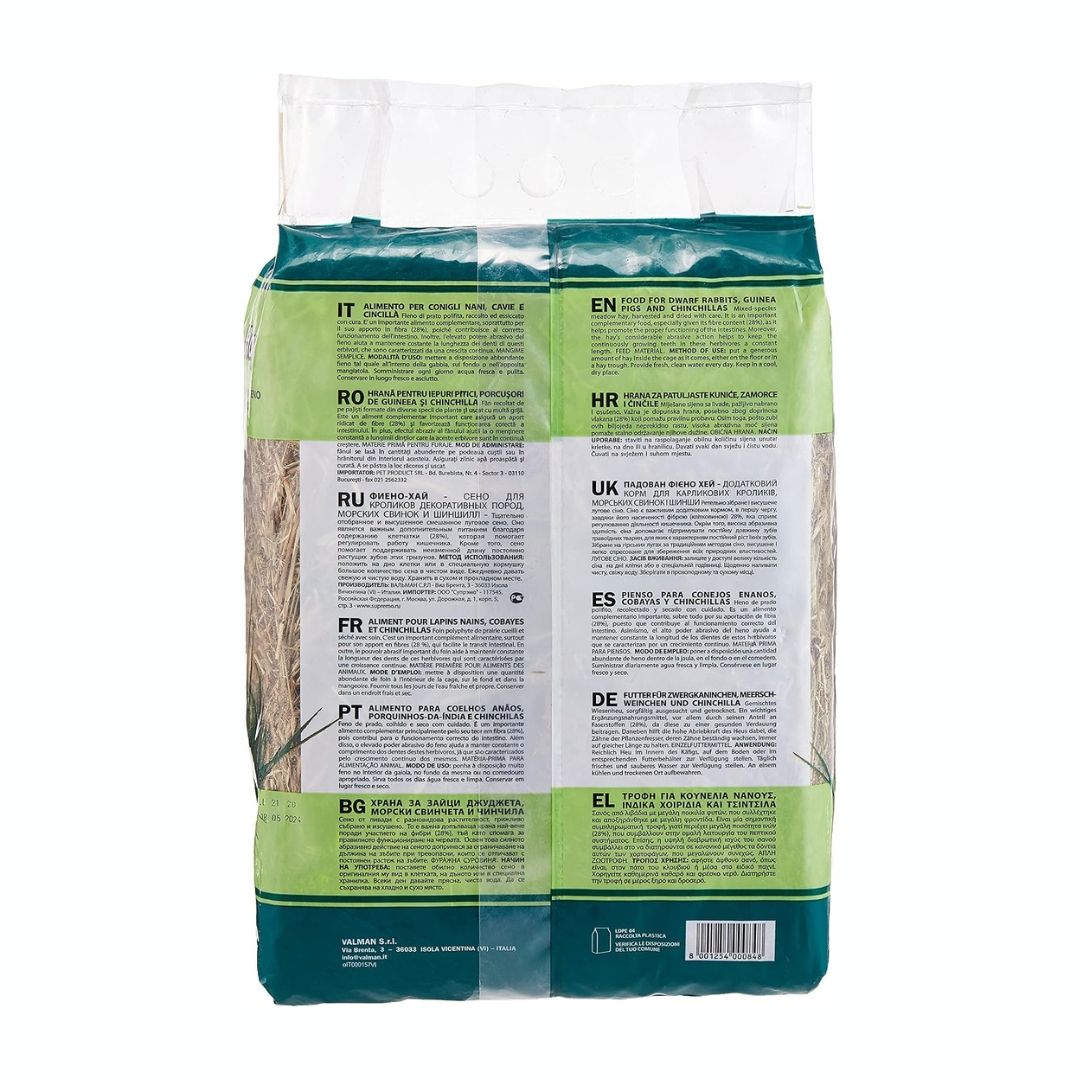 Padovan Fieno Hay Small Pet Food, 1KG
