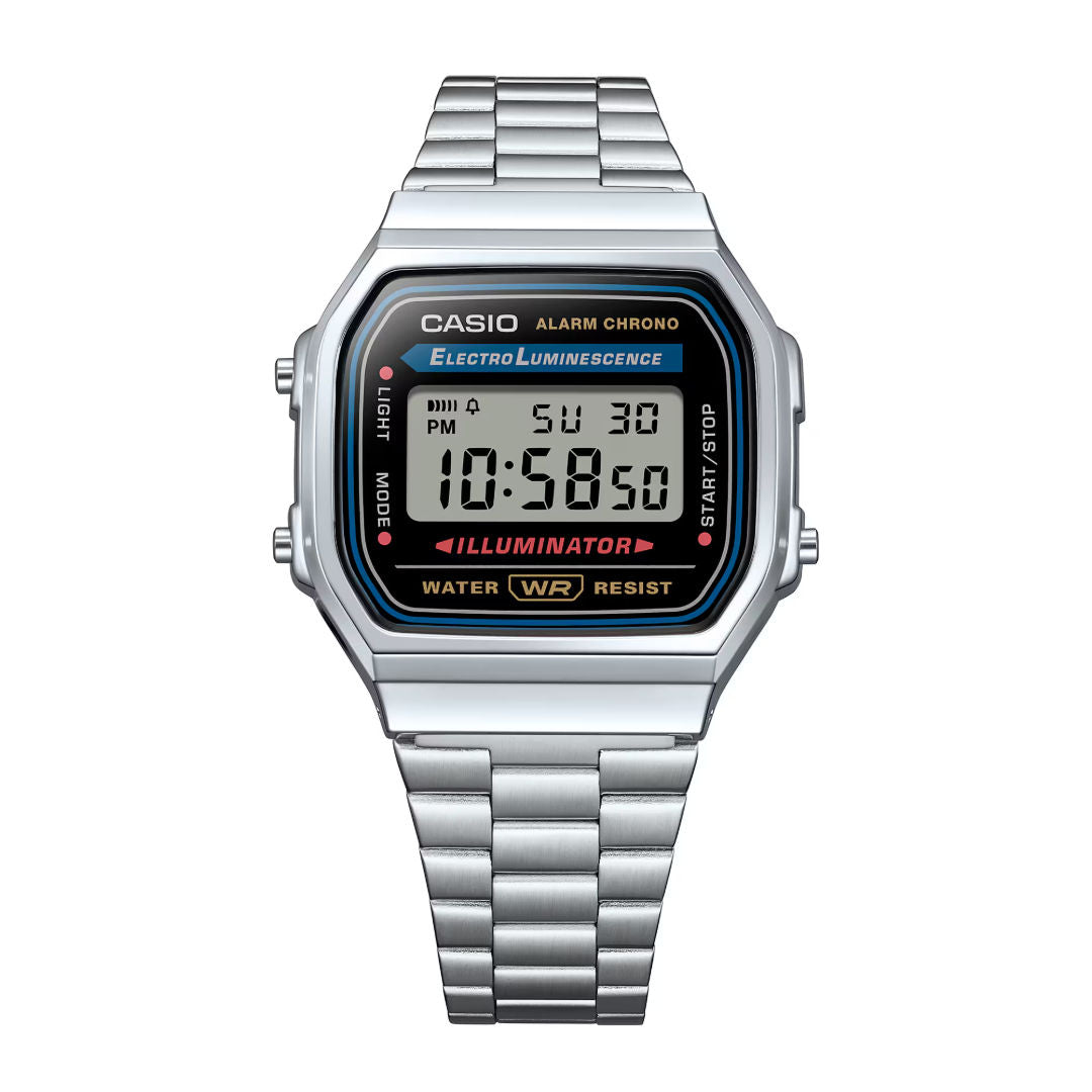 Casio Men's Digital Silver Dial Watch, A168WA-1W