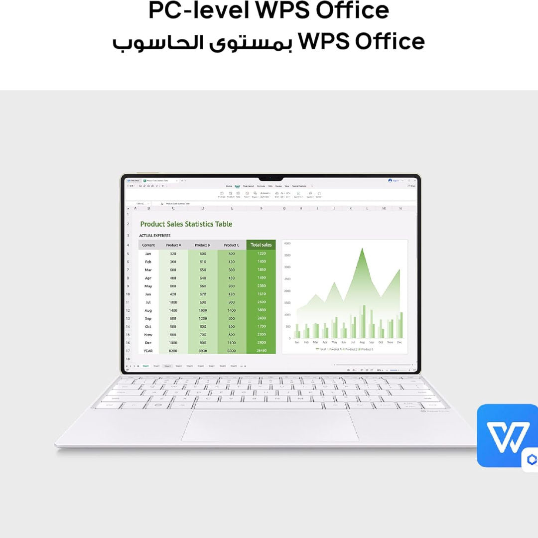 Huawei MatePad Pro WEB-W09-13.2 بوصة شاشة OLED PaperMatte مرنة، ذاكرة وصول عشوائي 12 جيجابايت، سعة تخزين 512 جيجابايت، لون ذهبي فاخر