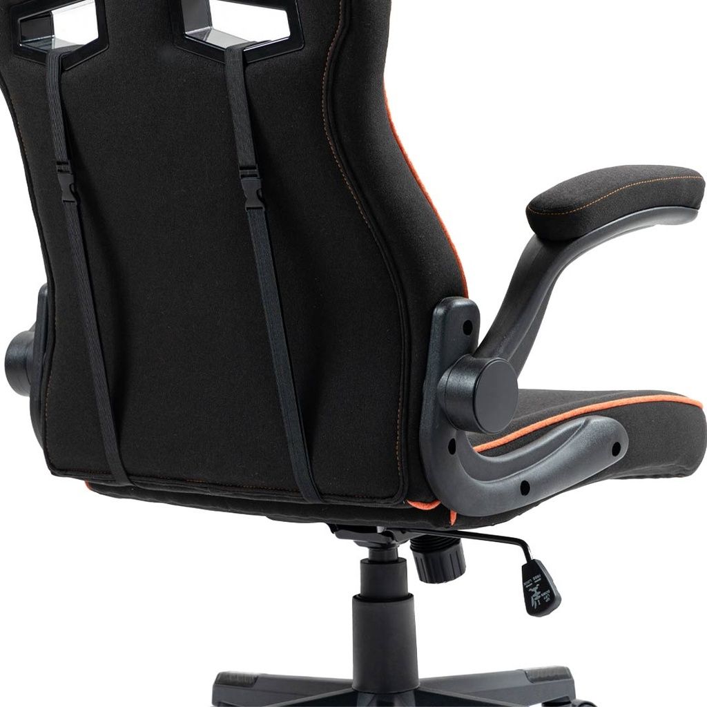 Porodo Ergonomic Gaming Chair with Flexible Headrest, Black/Orange