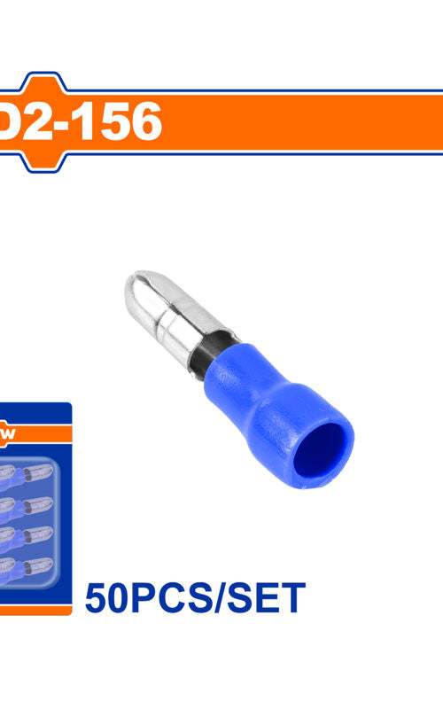 WADFOW Insulated Electrical Terminal Connector Sets, 50 Piece Wire Crimp Terminals, Color Coded, Blister Packed