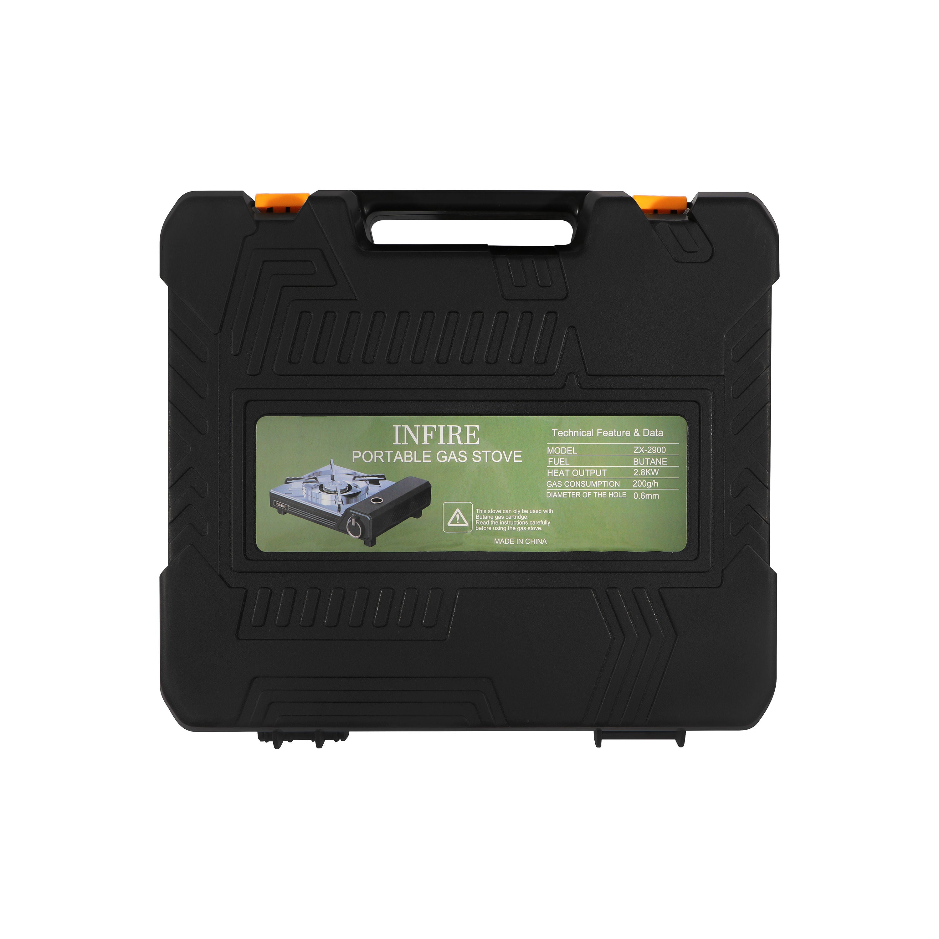 INFIRE ZX-2900 Portable Single-Burner Butane Gas Stove with Carrying Case 2.8kW