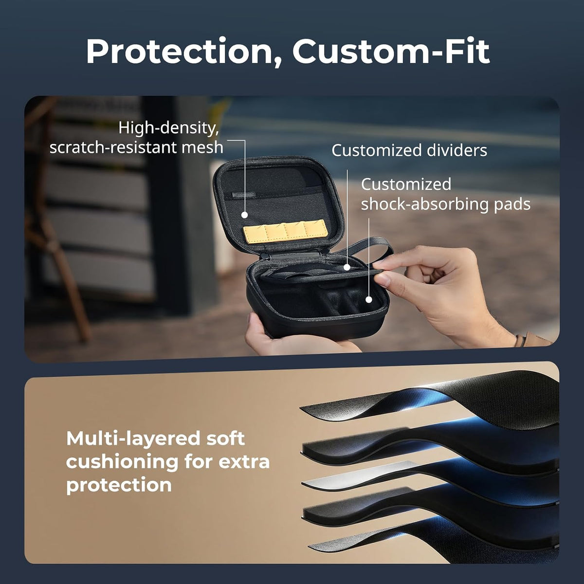 SmallRig Protective Compact Storage Bag Carrying Case for DJI Osmo Action Cameras, 5917