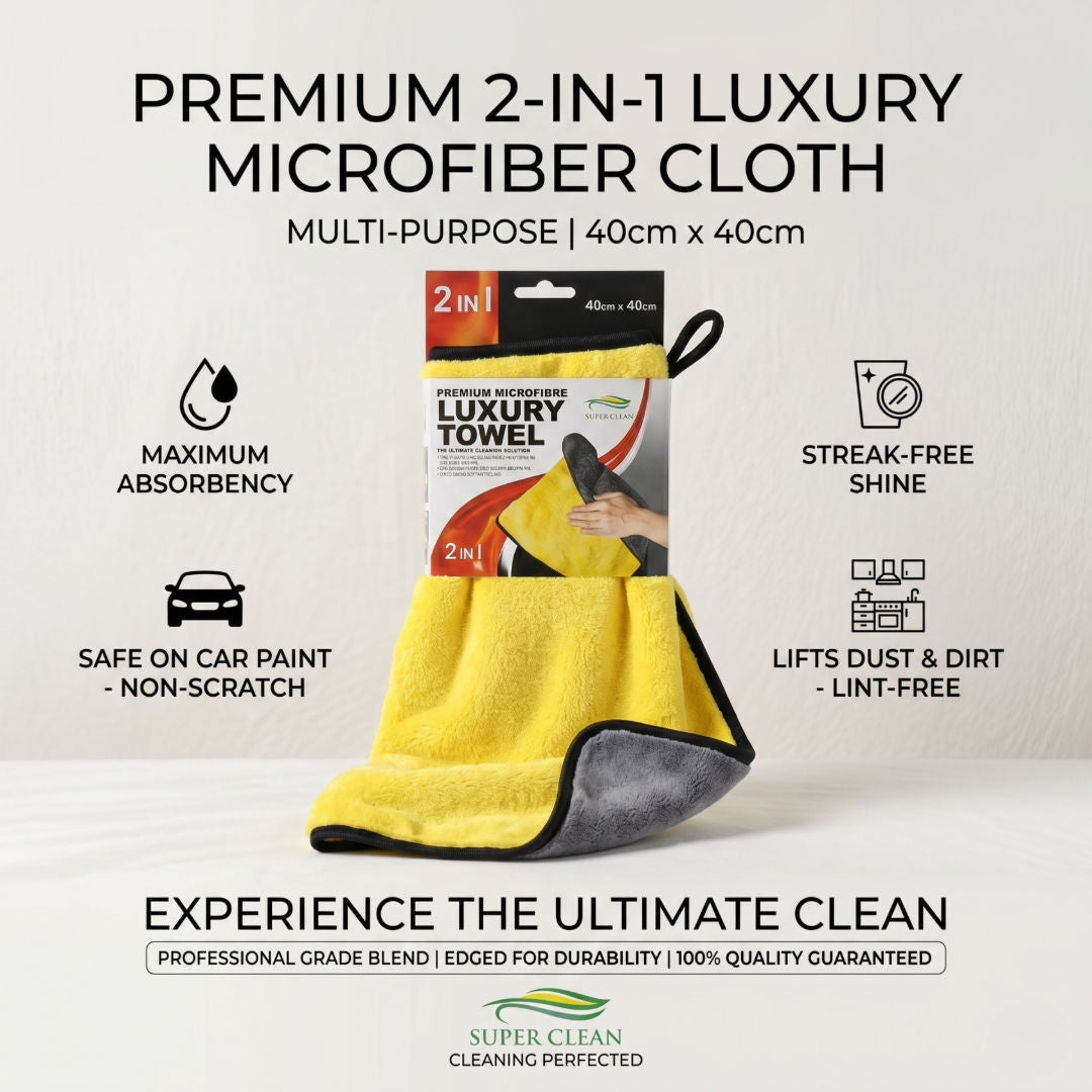 Super Clean Premium 2 in 1 Luxury Microfiber Cloth