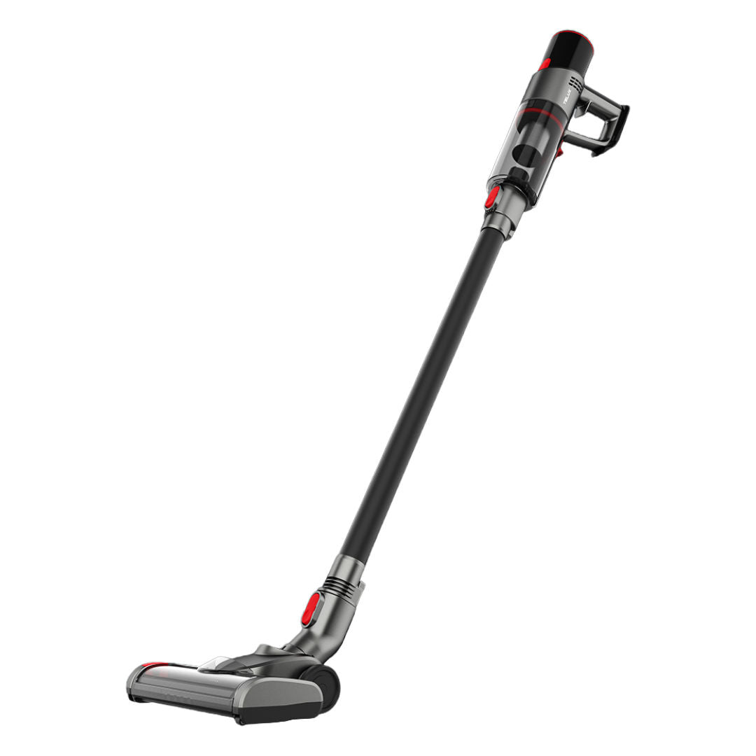Telux T30 Stick Vacuum Cleaner, 350W BLDC Motor, Space Grey With Red Buttons