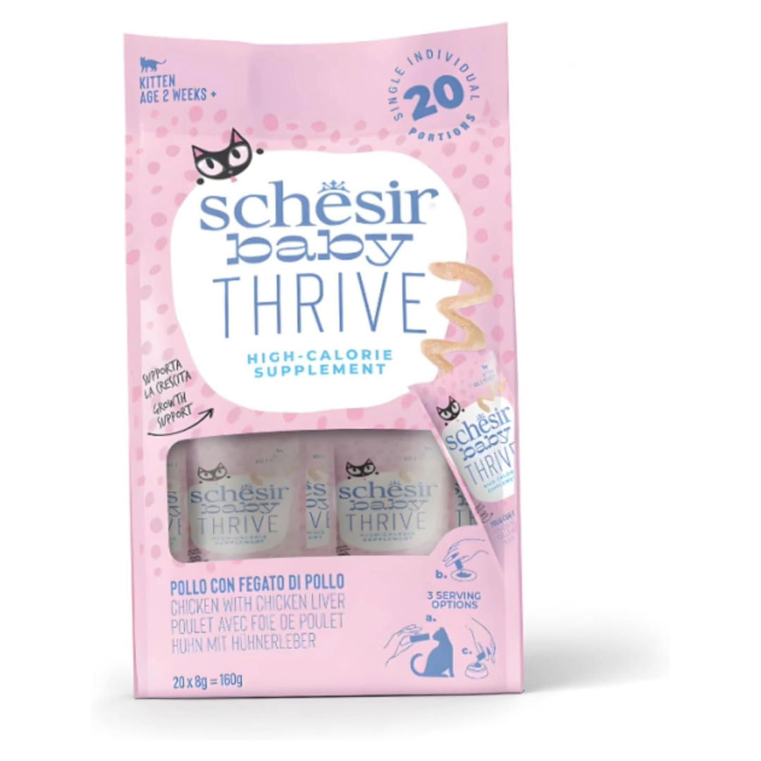 Schesir Baby Thrive Mousse Kitten Chicken Treats, Pack of 20, 8gm