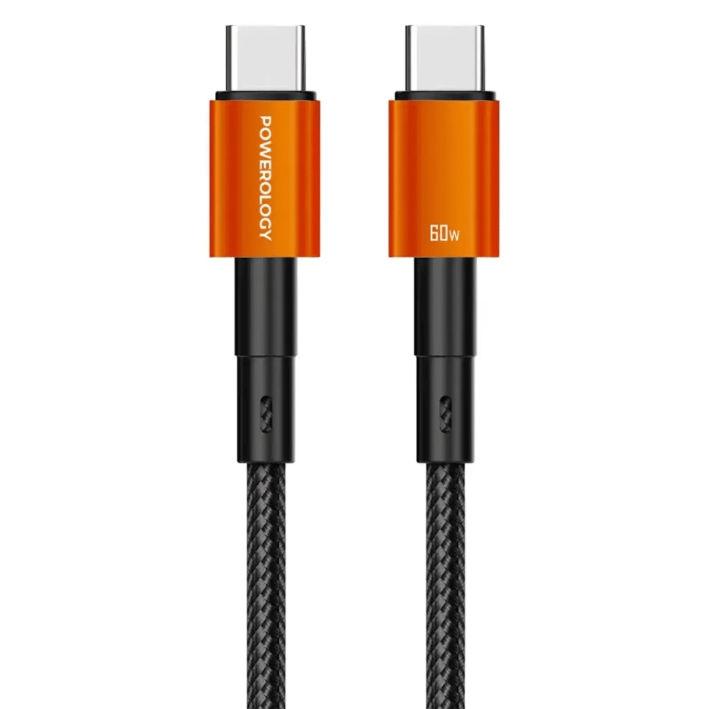 Powerology Nirvano 5-In-1 Power Travel Kit with 10000mAh MagSafe Power Bank, Black/Orange