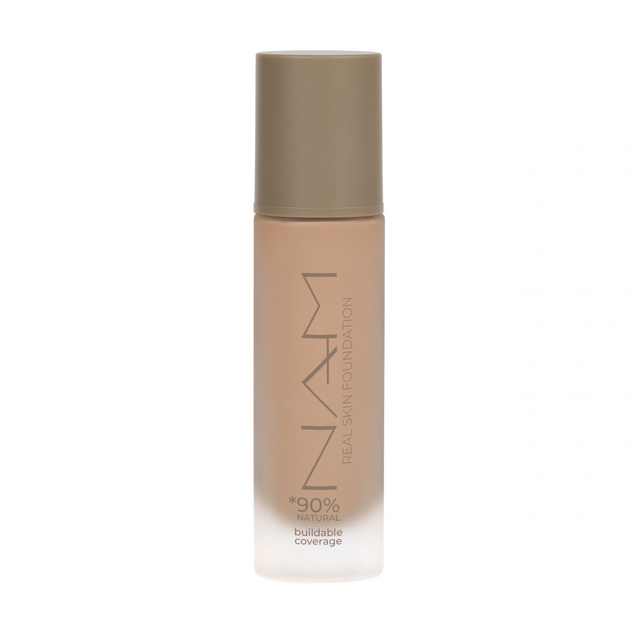 NAM Real Skin Foundation, Lightweight, Buildable Vegan Foundation with Hyaluronic Acid & Rice Extract, 30ml