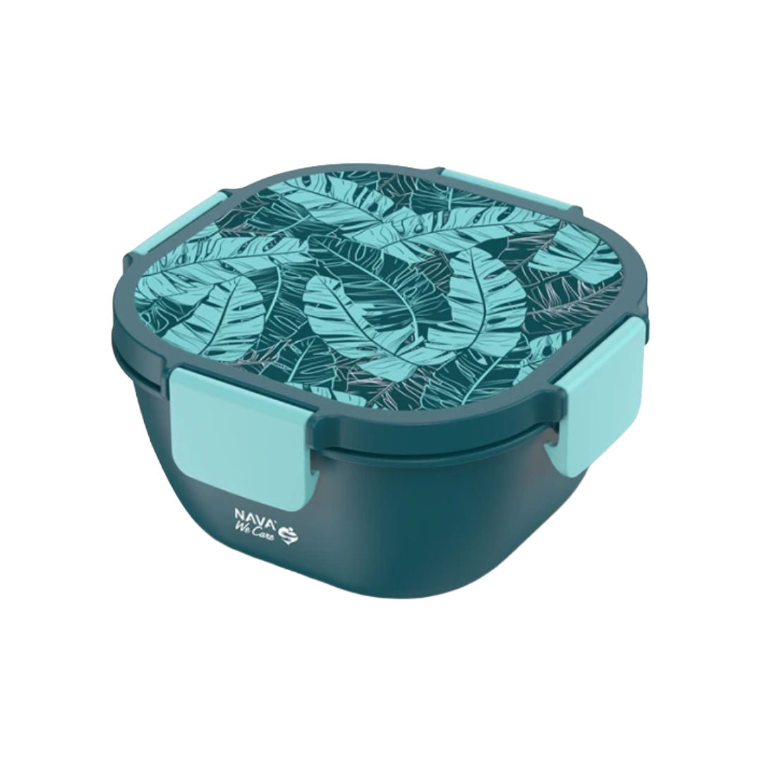 NAVA Square Plastic Lunch Box We Care, 1700ml
