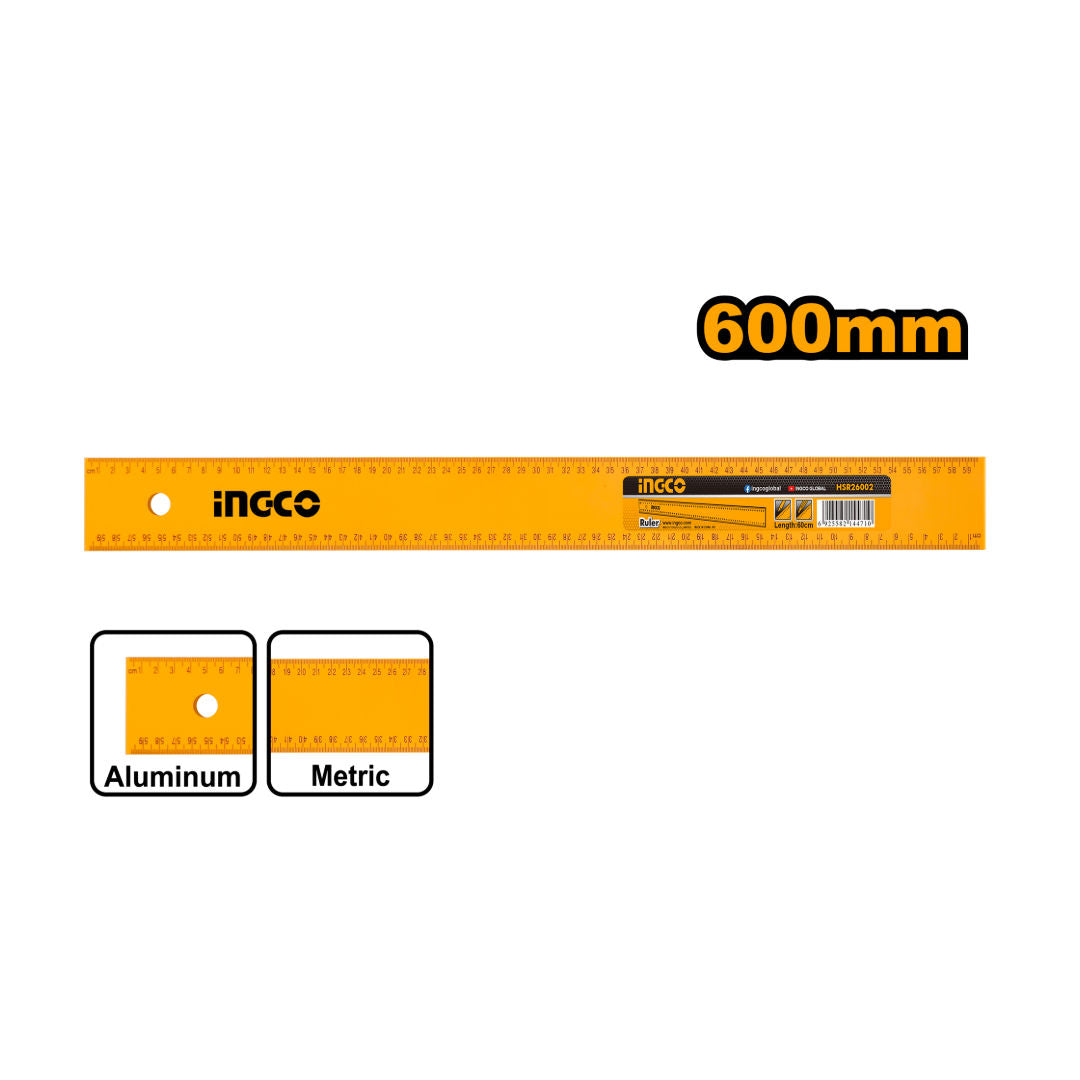 INGCO Ruler Anodized Aluminum, 0.7mm/m