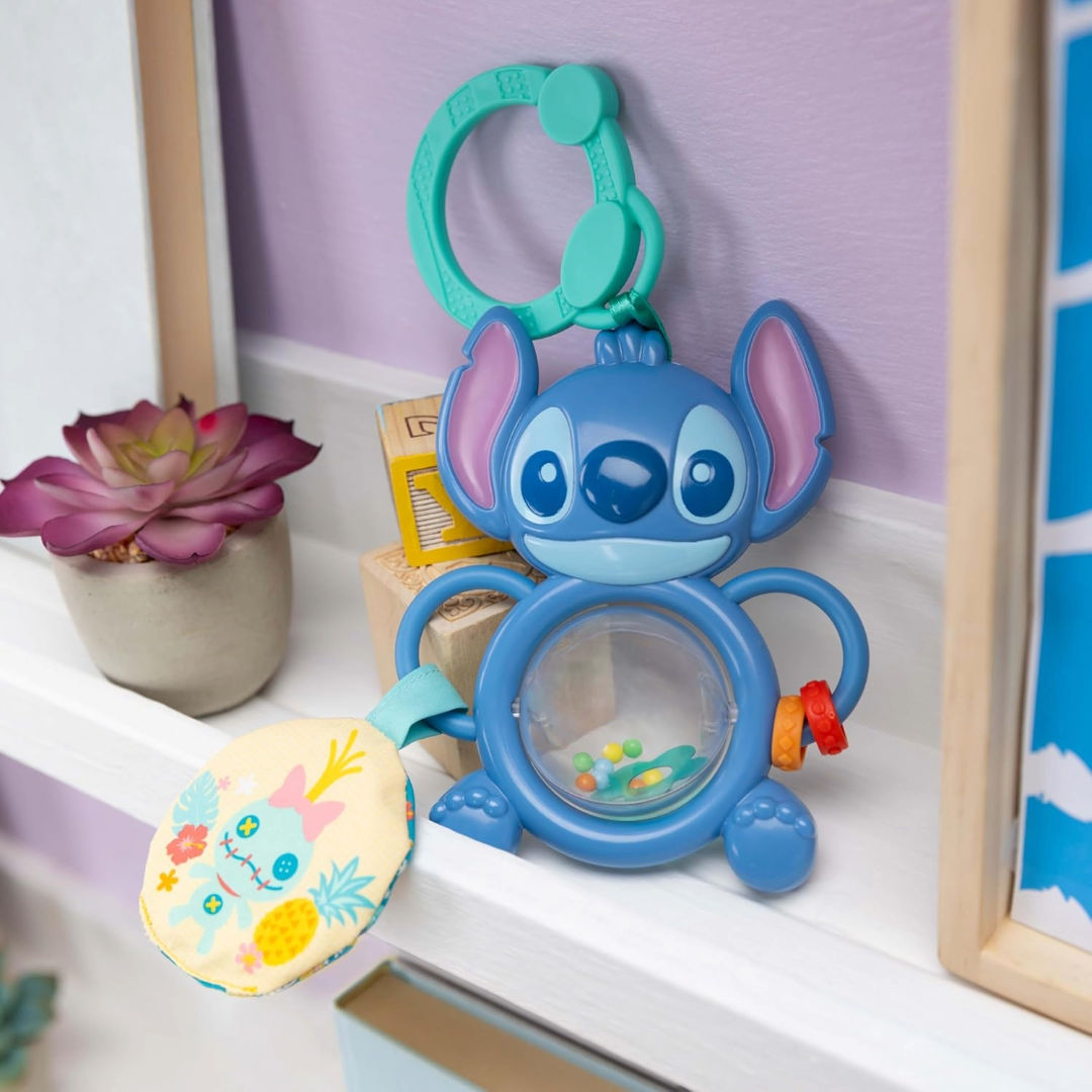 Bright Starts Disney Baby Lilo & Stitch Stitch Tummy Tumble Activity Toy (14 x 26.9cm), 0 months+